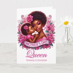 Tarjeta Reina del Día de la Madre Afroamericana