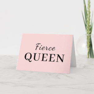 Tarjeta Reina del drama Diseño elegante rosa lindo