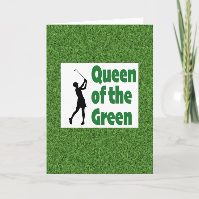 Tarjeta Reina del golf verde (Anverso)
