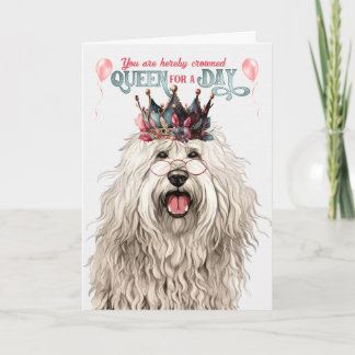 Tarjeta Reina del Komondor por un día divertido cumpleaños