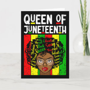 Tarjeta Reina del Mes de la Historia Negra Juneteenth Mela
