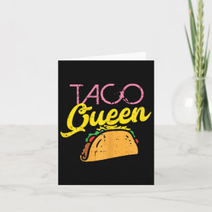 Tarjeta Reina del Taco Divertido Cinco De Mayo Comida Mexi