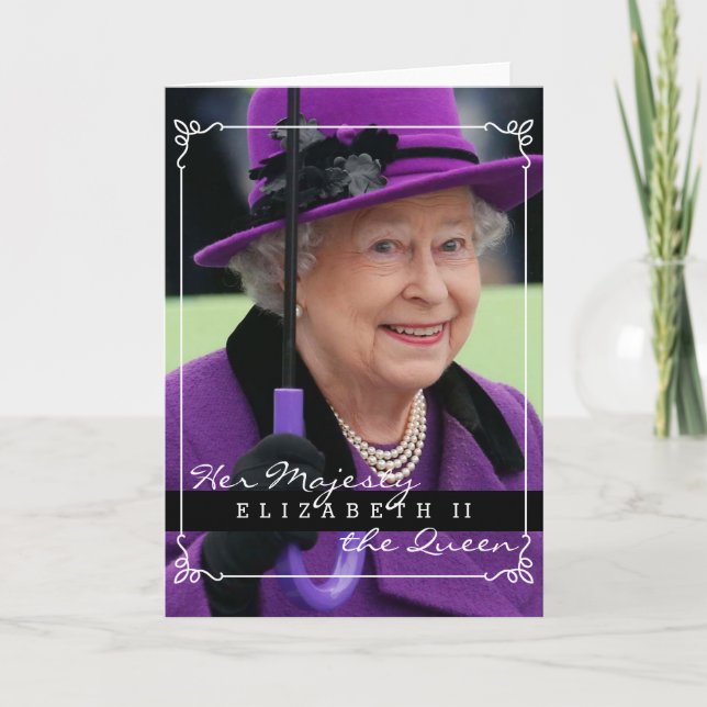 Tarjeta Reina Elizabeth de Inglaterra (Anverso)