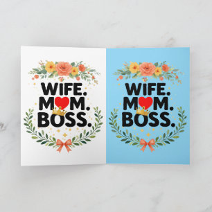 Tarjeta Reina Floral de la Maternidad Corazón – Botánica E