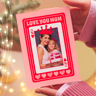 Tarjeta Reina Mamá de mi Corazón Foto Personalizada Día de