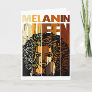 Tarjeta Reina Melanina Mes de la Historia Negra Afro Afric
