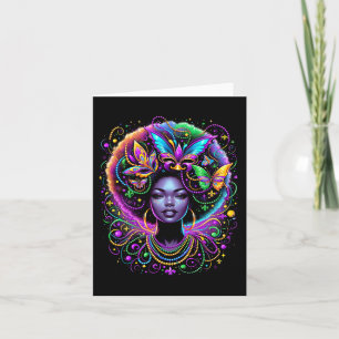 Tarjeta Reina negra africana mariposa africana barba de má