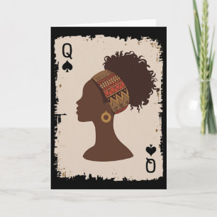 Tarjeta Reina Negra Afro Droga Orgullosa Melanina American