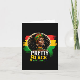 Tarjeta Reina negra Bonito e historia negra educada