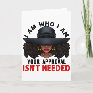 Tarjeta Reina Negra Damas Afroamericanas Rizado Natural