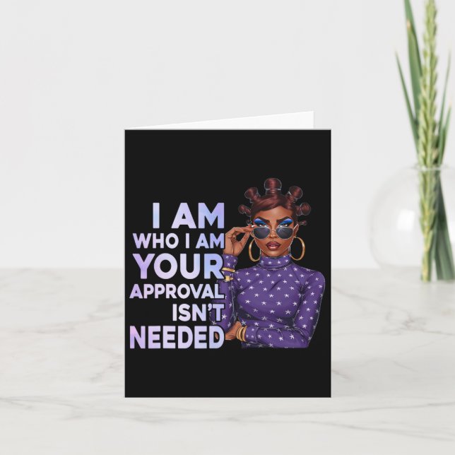 Tarjeta Reina negra de la historia afroamericana Afro Ladi (Anverso)