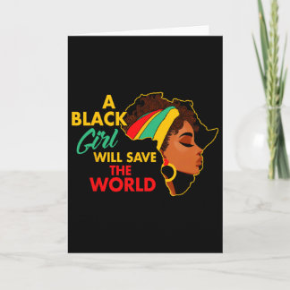 Tarjeta Reina Negra Historia Negra Una Niña Negra Salvará 