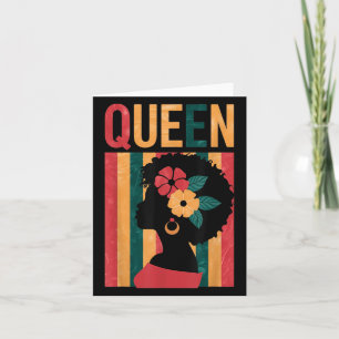 Tarjeta Reina negra historia negra y motivación afroameric