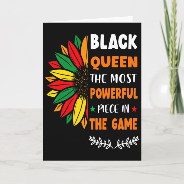 Tarjeta Reina Negra La Pieza Más Poderosa Historia Negra  (Anverso)
