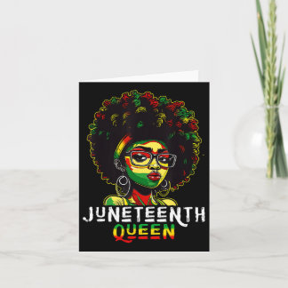 Tarjeta Reina negra melanina Juneteenth cabello afro natur