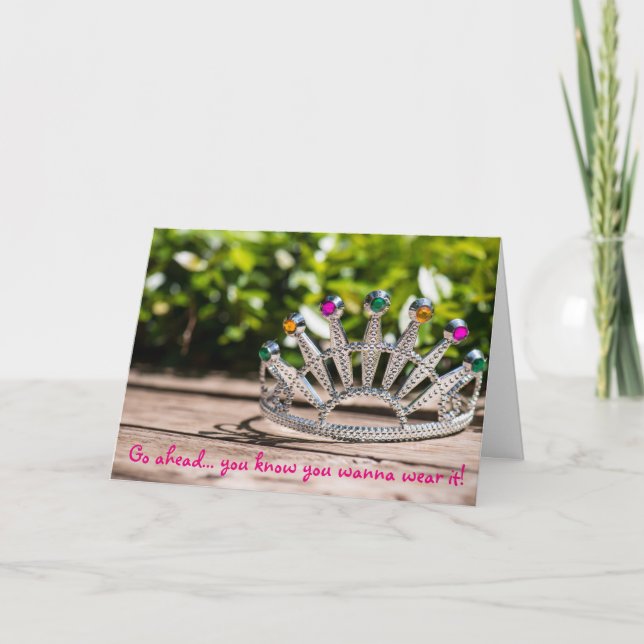 Tarjeta Reina por un día - cumpleaños (Anverso)