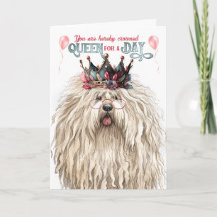 Tarjeta Reina puli de perro por día divertido cumpleaños