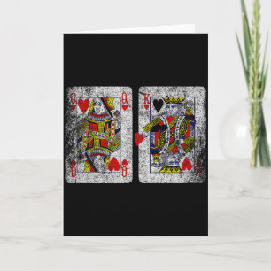 Tarjeta Reina Rey De Corazones Cartas De Juego Día De San 
