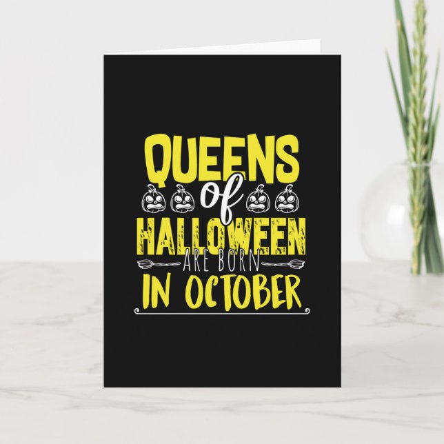 Tarjeta Reinas De Halloween -Brujas-Halloween-Lindo (Anverso)