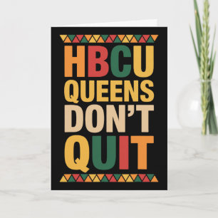 Tarjeta Reinas Hbcu Juneteenth Niña Escuela Histórica Hbcu