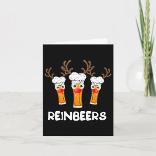Tarjeta Reinbeers Navidades divertidos de cerveza de reno 