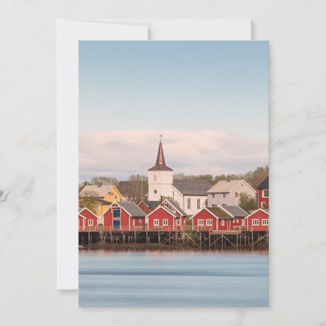 Tarjeta Reine Lofoten Noruega (Anverso)