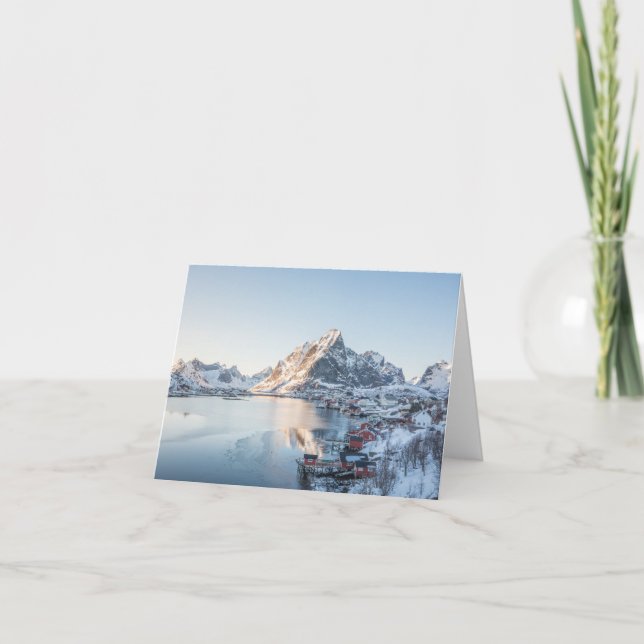 Tarjeta Reine Lofoten Noruega (Anverso)