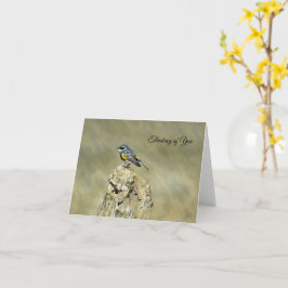 Tarjeta Reinita coronada - Pensando en ti