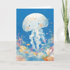 Tarjeta Reino de Coral de Medusas Brillantes