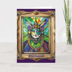 Tarjeta Reino de Mardi Gras Retratos - La Sacerdotisa