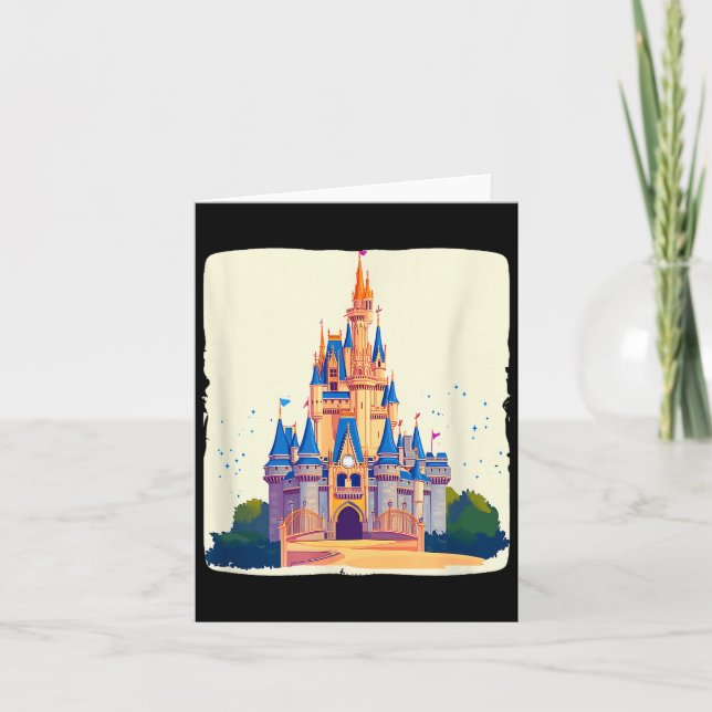 Tarjeta Reino Mágico Genial Traje de Castillo Para Niños y (Anverso)