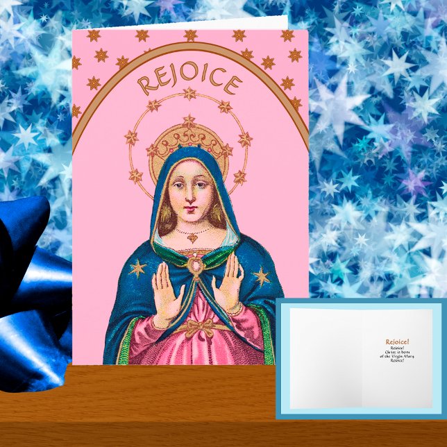 Tarjeta Rejoice! (Latin: Gaudete!) Upper Torso BVM Advent (Subido por el creador)