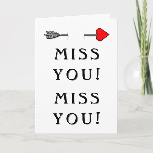 Tarjeta Relación a distancia romántica de San Valentín (Anverso)