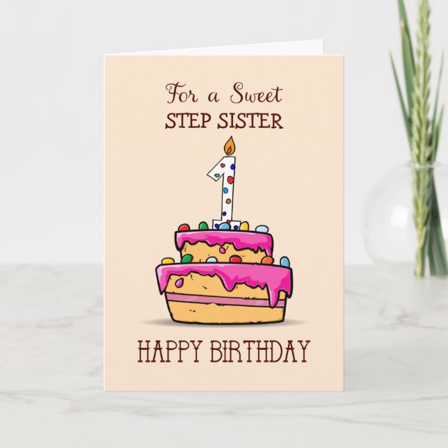 Tarjeta Relación de personalizados, primer cumpleaños, 1 s (Anverso)