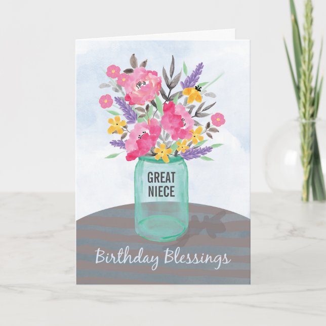 Tarjeta Relación personalizado Blessings Jar Vase (Anverso)