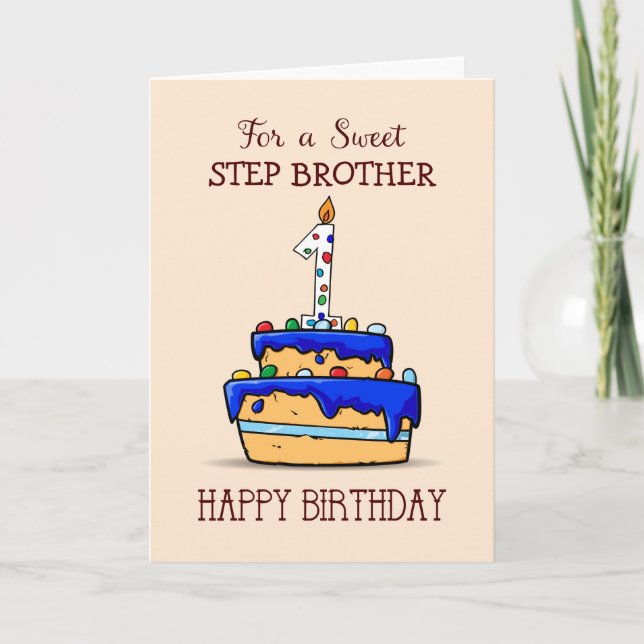 Tarjeta Relación personalizado, primer cumpleaños, 1 sobre (Anverso)