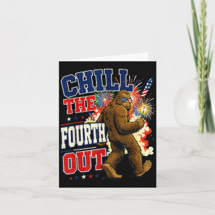 Tarjeta Relaja el cuarto de una manera divertida bigfoot d