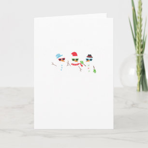 Tarjeta Relajándome Con Mis Muñecos De Nieve Regalo De Nav