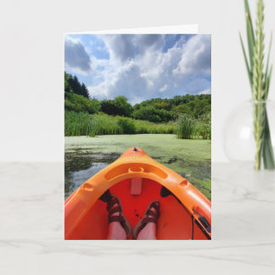 Tarjeta Relajante, Kayak, fotografía Sólo diciendo hola