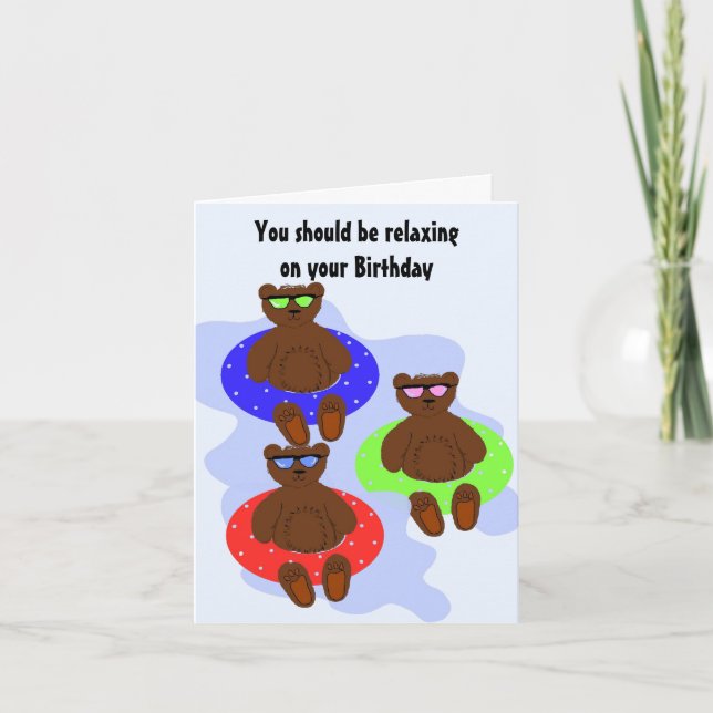 Tarjeta Relájate, es tu cumpleaños (Anverso)