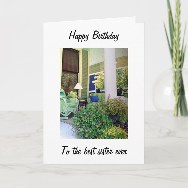 TARJETA RELAJE Y DISFRUTE DE SU HERMANA DEL CUMPLEAÑOS (Anverso)
