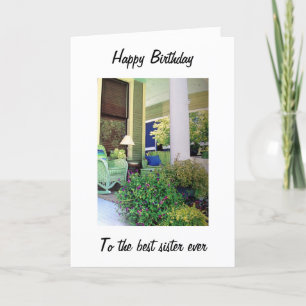 TARJETA RELAJE Y DISFRUTE DE SU HERMANA DEL CUMPLEAÑOS