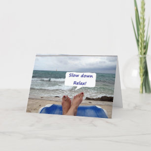 TARJETA RELÁJESE LENTAMENTE / DISFRUTE DE SU 50º CUMPLEAÑO