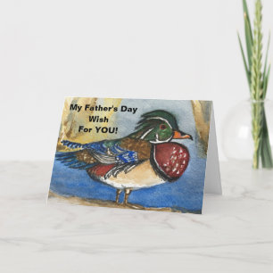 Tarjeta Relájese y disfrute de la carta de arte Wood Duck