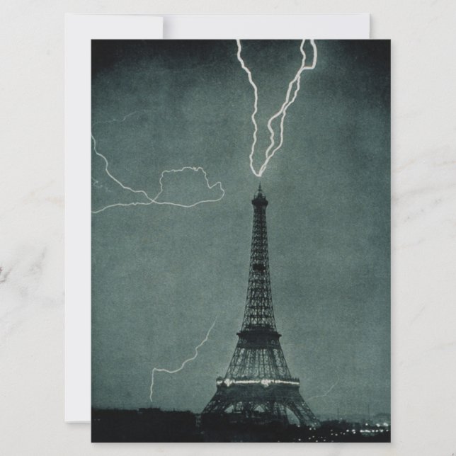 Tarjeta Relámpago que impacta la Torre Eiffel (Anverso)