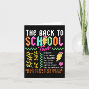 Tarjeta Relámpago Retro Bolt Abcd De Vuelta A La Escuela