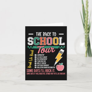 Tarjeta Relámpago Retro Bolt Abcd De Vuelta A La Escuela