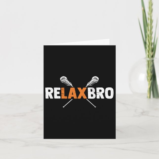 Tarjeta Relax Bro Funny Lacrosse Player Lax Lover Lacrosse (Anverso)