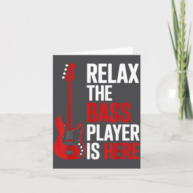 Tarjeta Relax The B Player Is Here Retro Guitar Musician F (Anverso)