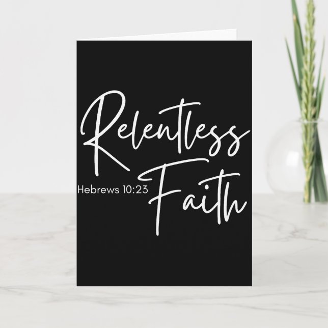 Tarjeta Relentless Faith Hebrews 10-23 Women's Bible Scrip (Anverso)